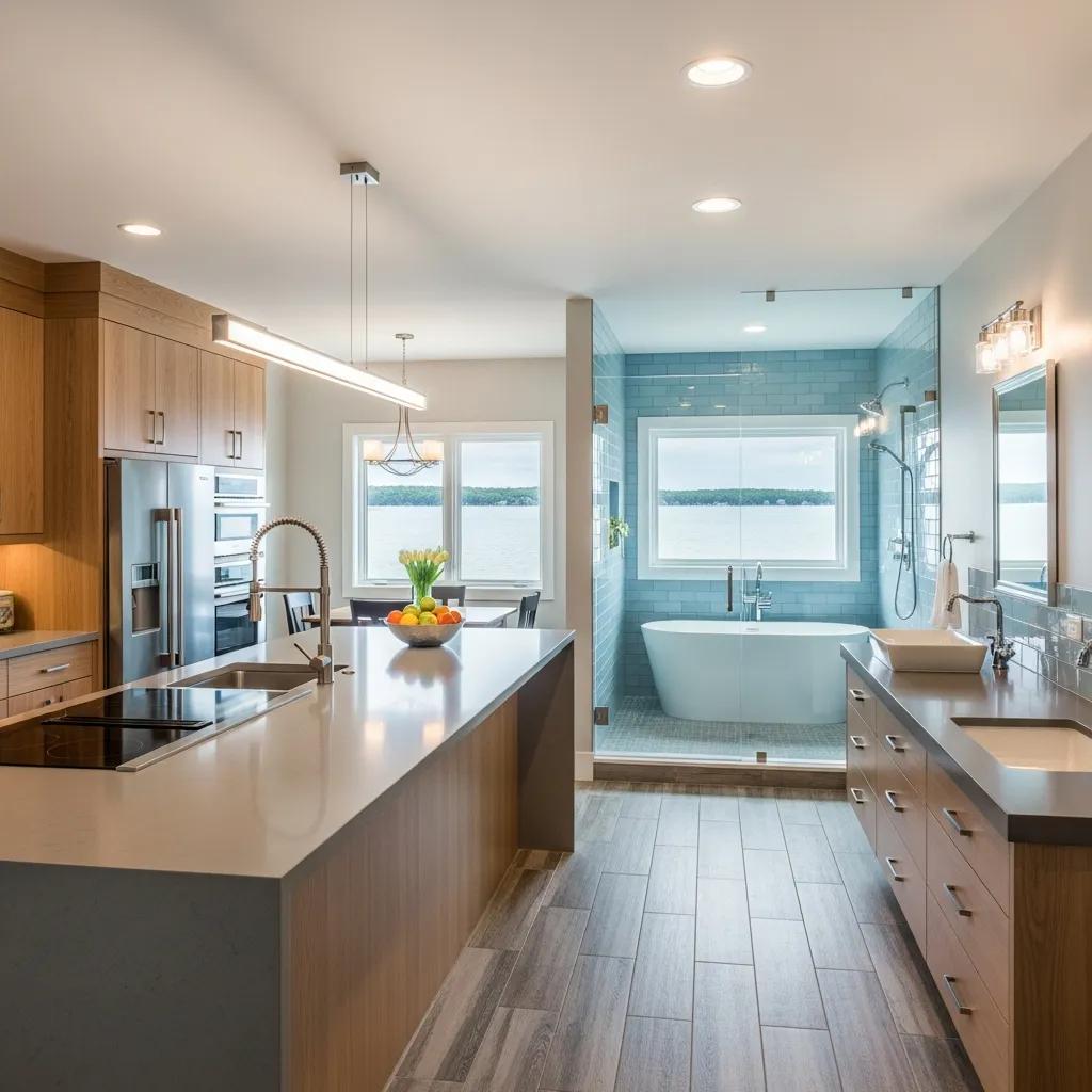 Updated kitchen and bathroom with durable, low‑maintenance finishes